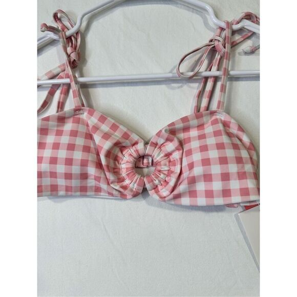 The Frolic x Lyds Butler Pollenca, ASOS, high waist bikini bottoms in pink gingh - Picture 4 of 11